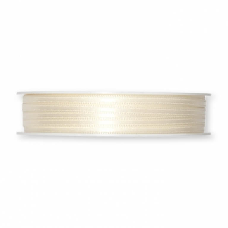 3mm Doppelsatin-Band. Farbe: creme 3mm Doppelsatin-Band. Farbe: creme