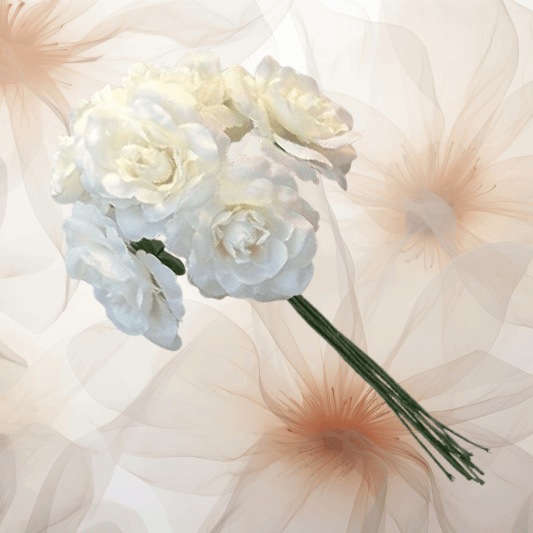 Englische Rose Ø 45 mm in champagner für Hochzeitsanstecker - Büscherl Englische Rose Ø 45 mm in champagner für Hochzeitsanstecker - Büscherl