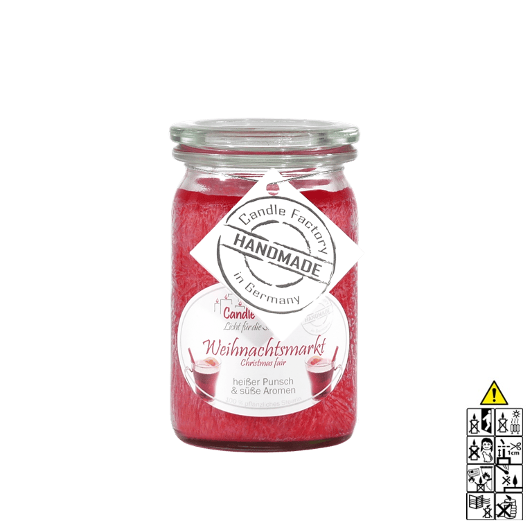 Weihnachtsmarkt - Baby Jumbo Duftkerze im Glas von Candle Factory
