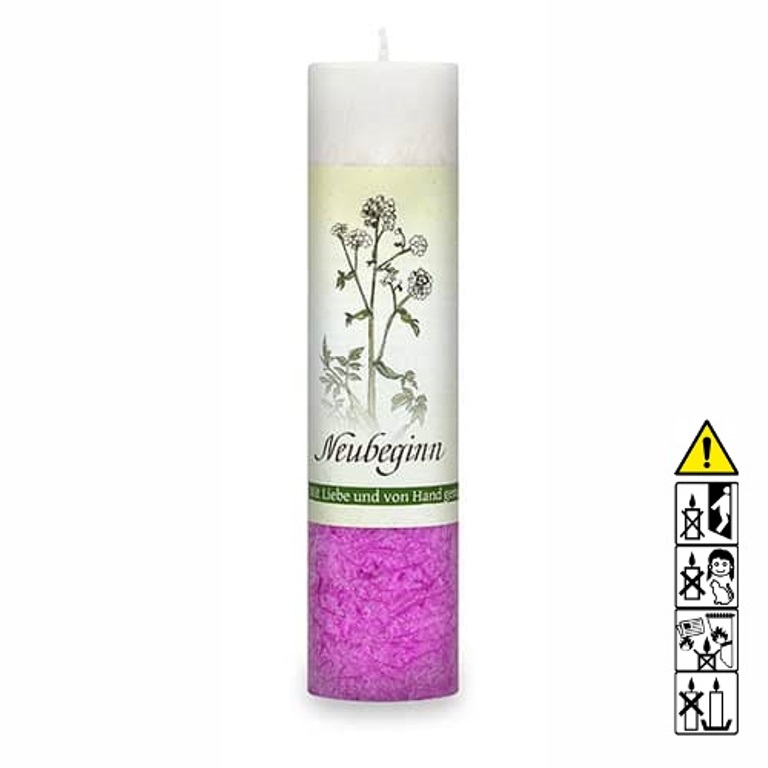 Allgäuer Heilkräuterkerze Neubeginn Allgäuer Heilkräuterkerze zum Thema Neubeginn in unserem Kerzen Online Shop kaufen. Als Geschenk für Sie oder Ihn. 100% Vegane Kerze. Hergestellt aus Olivenöl.