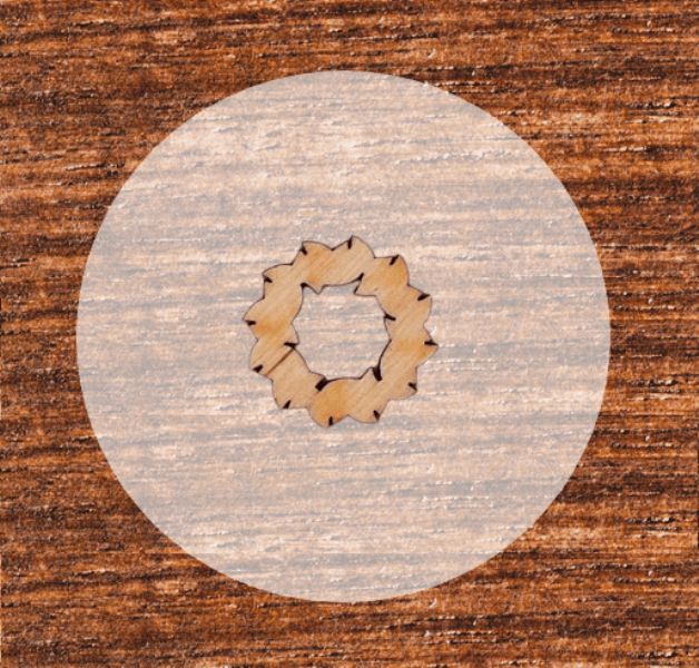 Türkranz 30 x 30 mm für Hochzeitsanstecker - Büscherl