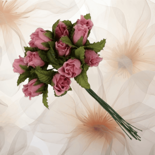Farm - Rose ⌀ 15 mm in altrosa für Hochzeitsanstecker - Büscherl