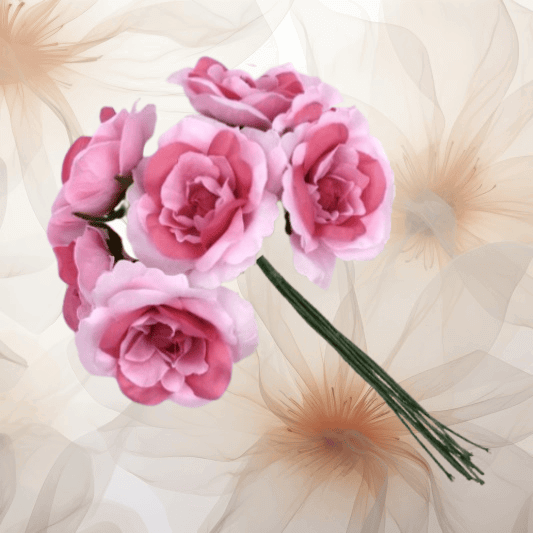Englische Rose ⌀ 45 mm in rosa für Hochzeitsanstecker - Büscherl