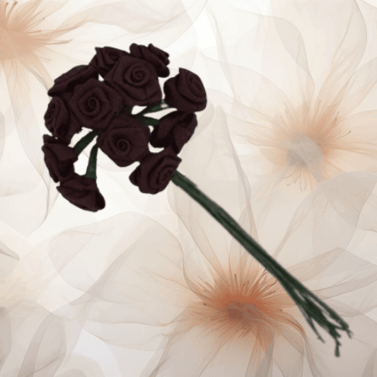 Dior-Rose ⌀ 14 mm in braun für Hochzeitsanstecker - Büscherl