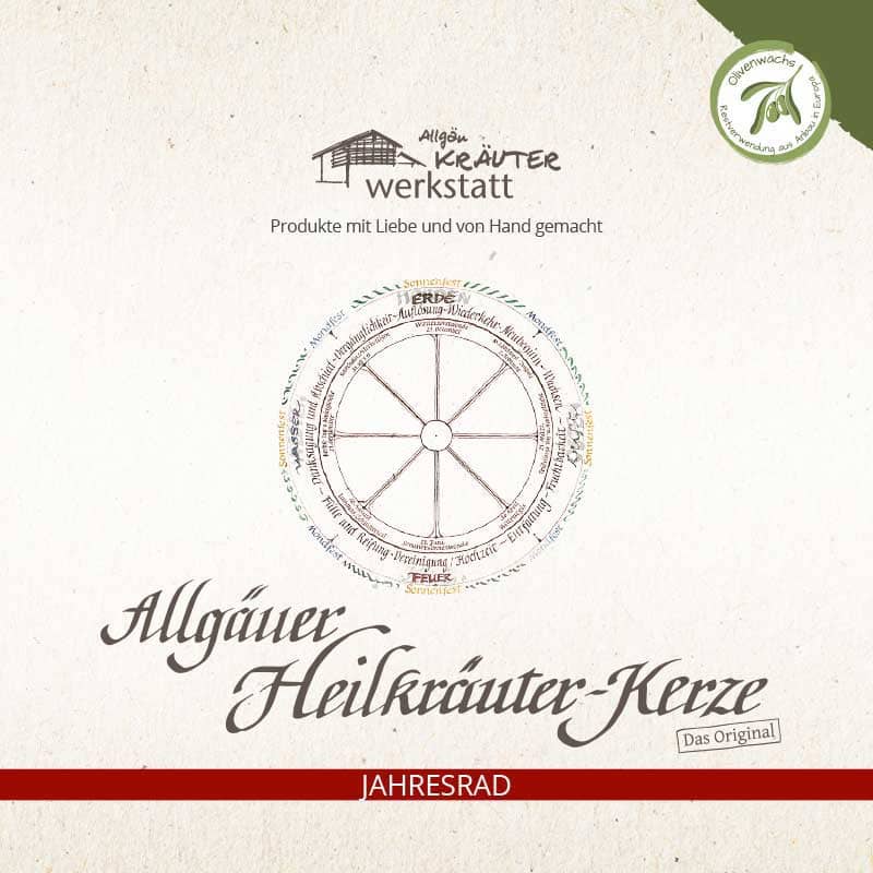 Allgäuer Heilkräuterkerzen Jahresrad Flyer von Allgäuer Heilkräuterkerzen Jahresrad