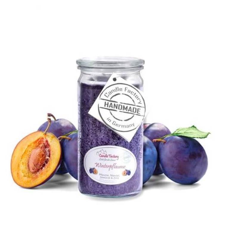 Hochwertige Duftkerze von Candle Factory Winterpflaume Mini Jumbo im Glas g?nstig in Kerzen Online Shop kaufen. Duftkerzen im Glas. Geschenkidee Winterpflaume Mini Jumbo im Glas