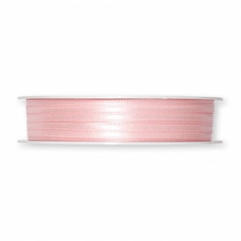 3mm Doppelsatin-Band. Farbe: pastell-pink 3mm Doppelsatin-Band. Farbe: pastell-pink