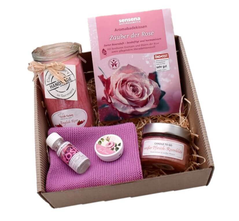 Rosen Geschenk-Set "Beauty Tag" ist eine tolle nachhaltige Geschenkidee.