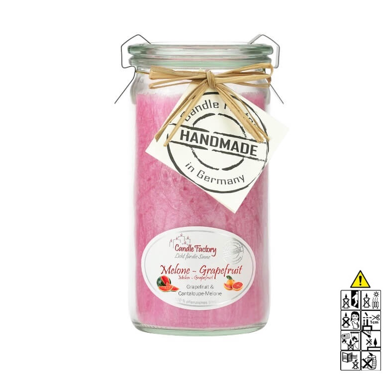 Hochwertige Duftkerze von Candle Factory Melone Grapefruit Mini Jumbo im Glas g?nstig in Kerzen Online Shop kaufen. Duftkerzen im Glas. Geschenkidee Melone Grapefruit Mini Jumbo im Glas