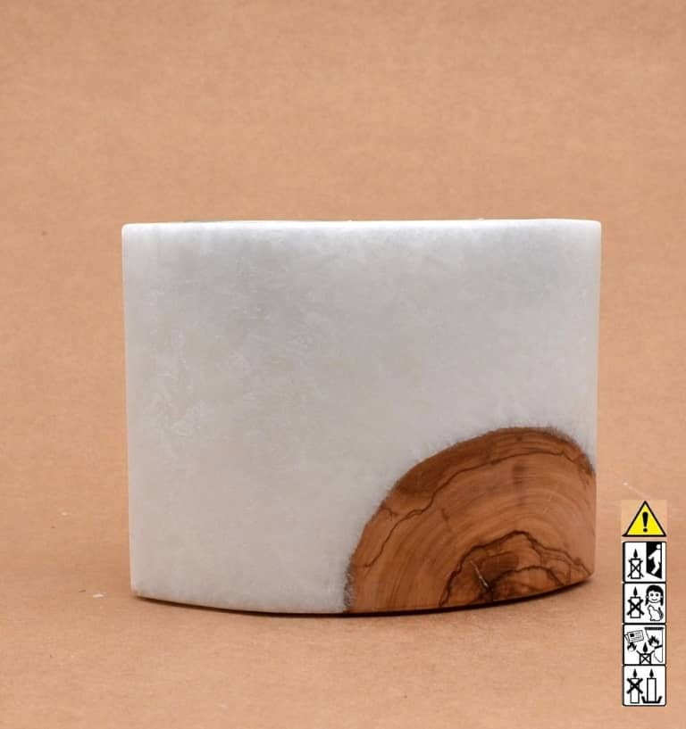 Hochzeitskerze, Kerze mit Holzeinsatz, Teelicht rund, Stearin, im Kerzen online Shop für Hochzeiten bestellen, günstig kaufen.
