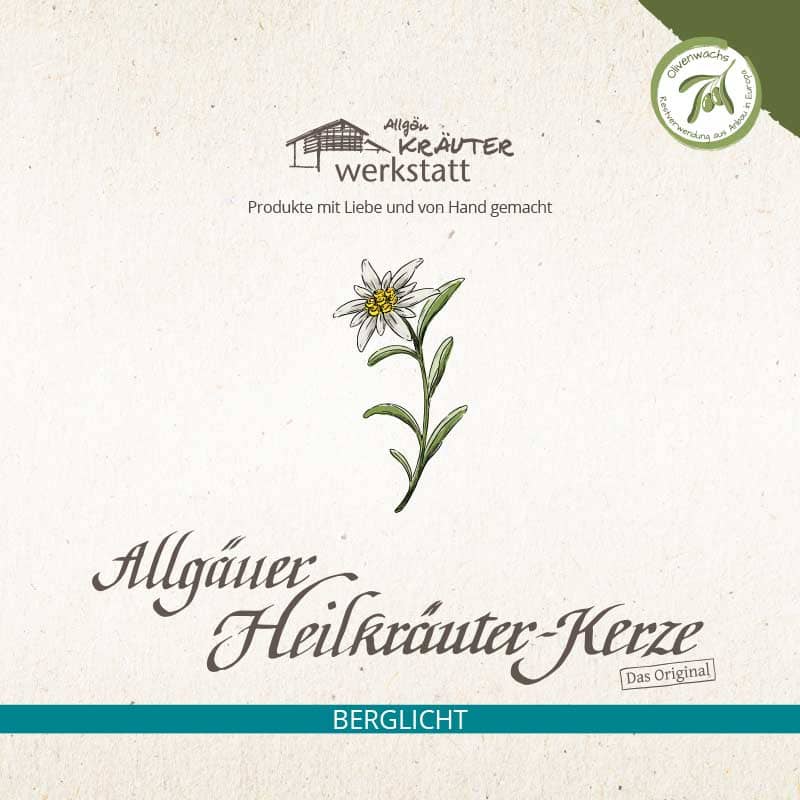 Allgäuer Heilkräuterkerzen Berglicht Flyer von Allgäuer Heilkräuterkerzen Berglicht