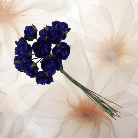 Biedermeier - Rose ⌀ 18 mm in violett für Hochzeitsanstecker - Büscherl