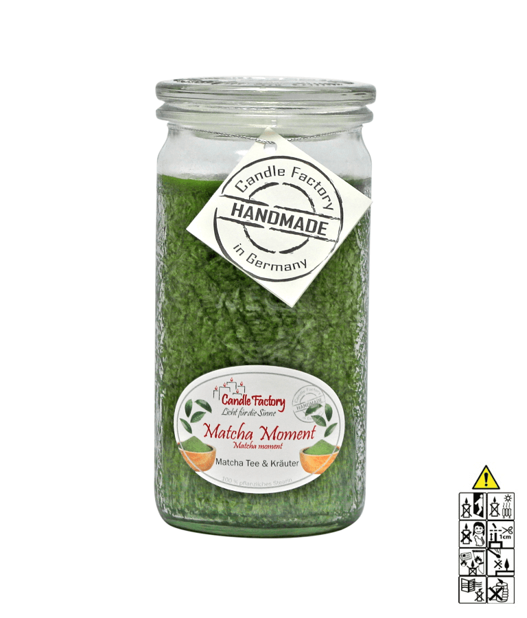 Matcha Moment Mini Jumbo hochwertige Duftkerze im Glas