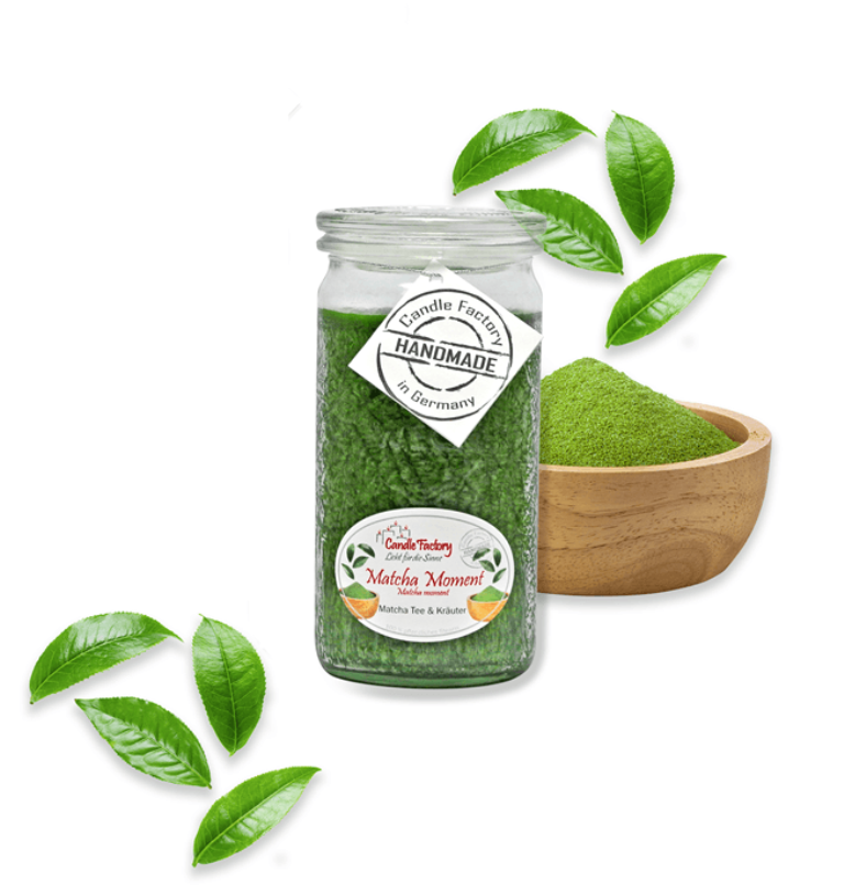 Matcha Moment Mini Jumbo hochwertige Duftkerze im Glas