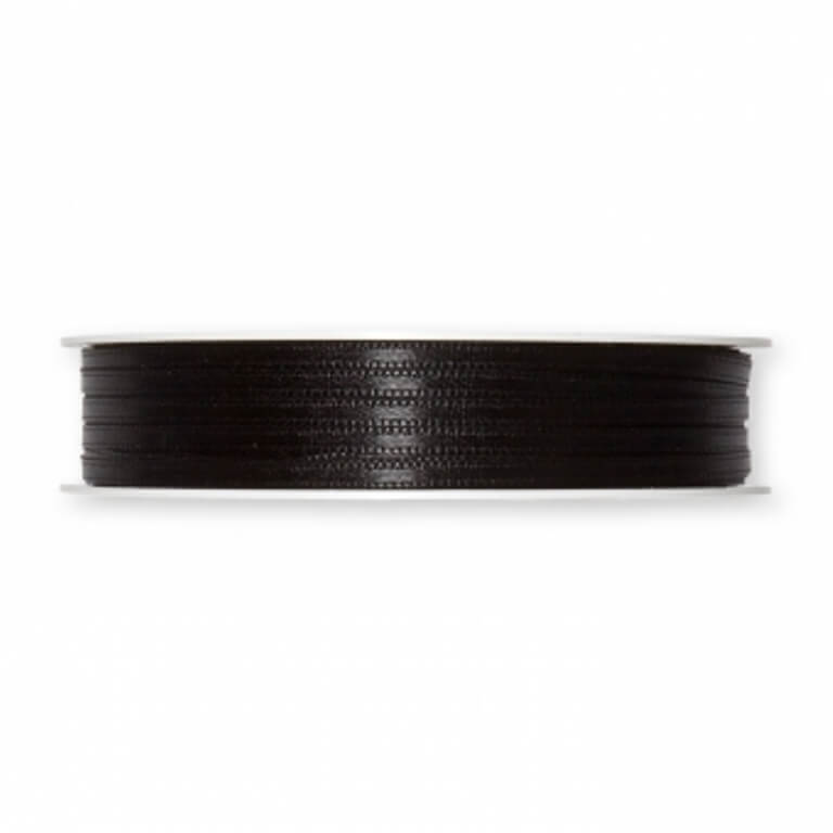 3mm Doppelsatin-Band. Farbe: schwarz 3mm Doppelsatin-Band. Farbe: schwarz