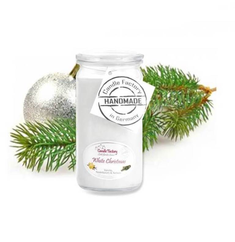 Hochwertige Duftkerze von Candle Factory White Christmas Mini Jumbo im Glas g?nstig in Kerzen Online Shop kaufen. Duftkerzen im Glas. Geschenkidee White Christmas Mini Jumbo im Glas