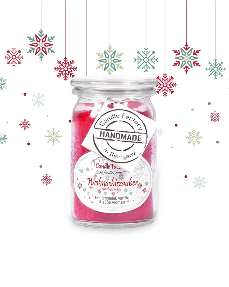 Hochwertige Duftkerze von Candle Factory Baby Jumbo Weihnachtszauber günstig in Kerzen Online Shop kaufen. Duftkerzen im Glas. Geschenkidee Baby Jumbo Weihnachtszauber