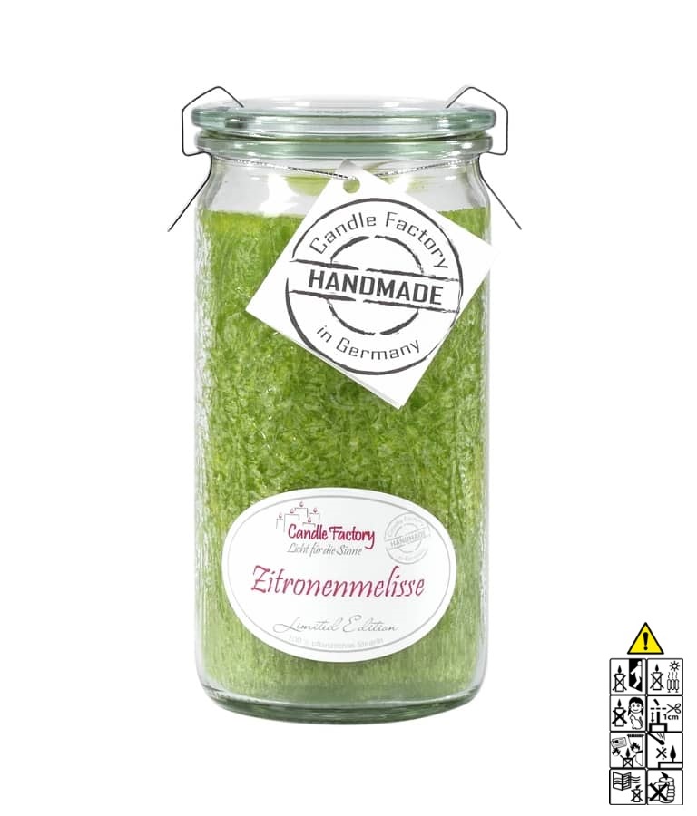 Zitronenmelisse Mini Jumbo hochwertige Duftkerze im Glas "Limited Edition