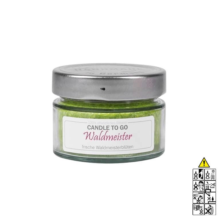 Waldmeister  - Candle to Go Reisekerze. Duftkerze im Glas von Candle Factory