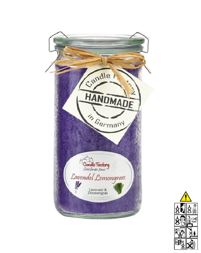 Hochwertige Duftkerze von Candle Factory Lavendel Lemongras Mini Jumbo im Glas g?nstig in Kerzen Online Shop kaufen. Duftkerzen im Glas. Geschenkidee Lavendel Lemongras Mini Jumbo im Glas