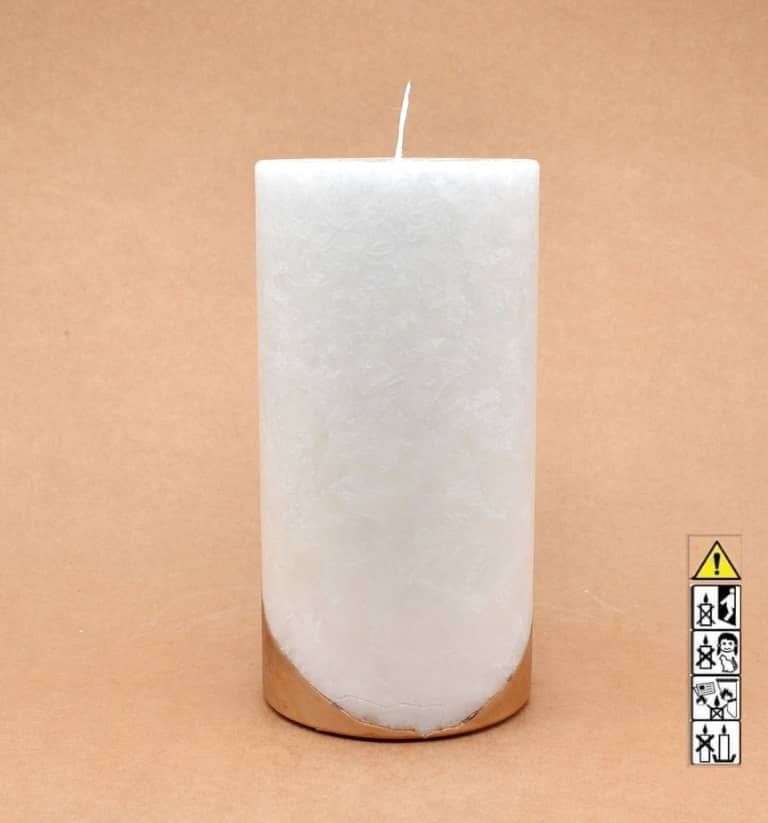 Hochzeitskerze, Kerze mit Holzeinsatz ohne Teelicht rund, Stearin, im Kerzen online Shop für Hochzeiten bestellen, günstig kaufen.