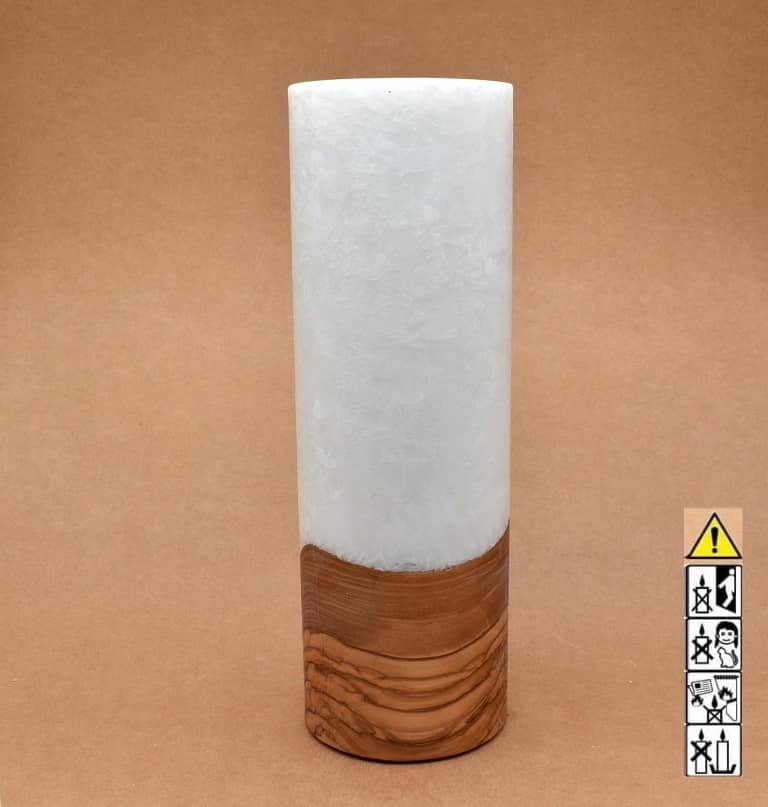 Hochzeitskerze, Kerze mit Holzeinsatz, Teelicht rund, Stearin, im Kerzen online Shop für Hochzeiten bestellen, günstig kaufen.