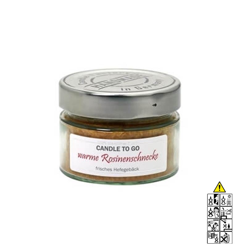 Hochwertige Duftkerze von Candle Factory Candle to Go warme Rosinenschnecke g?nstig in Kerzen Online Shop kaufen. Duftkerzen im Glas. Geschenkidee Candle to Go warme Rosinenschnecke