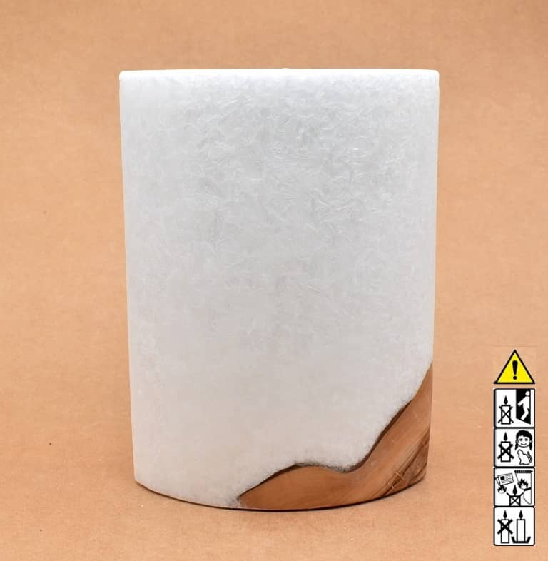 Kerze mit Holzelement, Individuelle, persönliche Hochzeitskerze  Holzkerze, Rund Stearinoptik, Hochzeitskerze mit Teelicht im Kerzen online Shop für Hochzeiten bestellen, günstig kaufen.