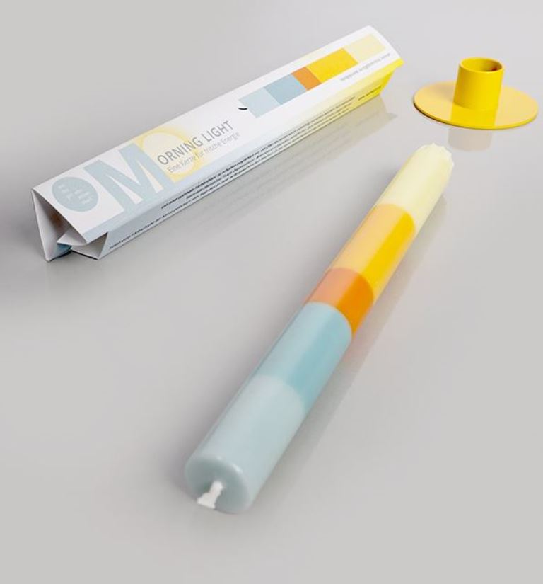 Bunte Stabkerze "Morning-Light" 22 x 230 mm (ohne Deko)