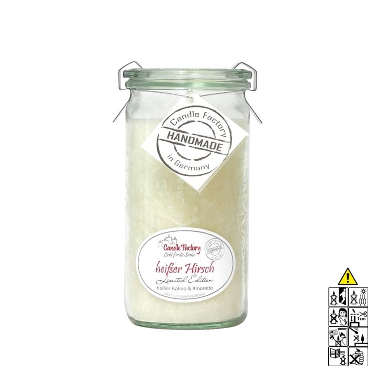 Heißer Hirsch Mini Jumbo hochwertige Duftkerze im Glas