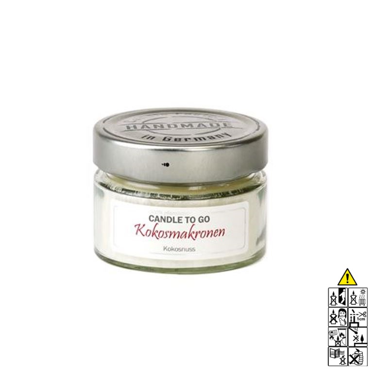 Hochwertige Duftkerze von Candle Factory Candle to Go Kokosmakronen g?nstig in Kerzen Online Shop kaufen. Duftkerzen im Glas. Geschenkidee Candle to Go Kokosmakronen