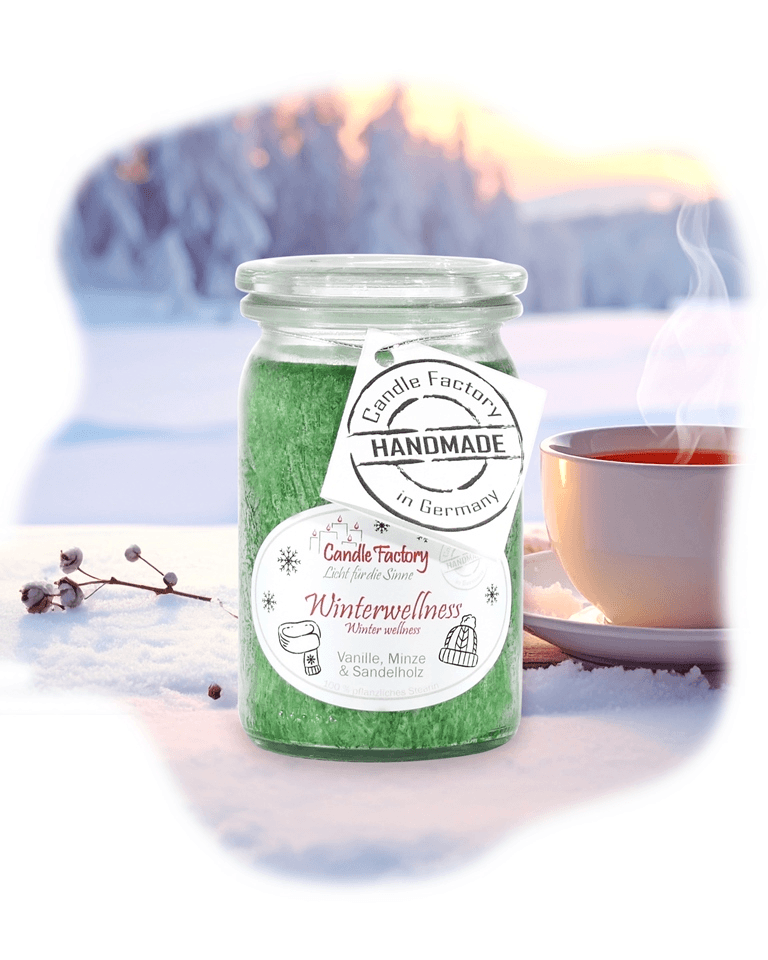 Winterwellness - Baby Jumbo Duftkerze im Glas von Candle Factory