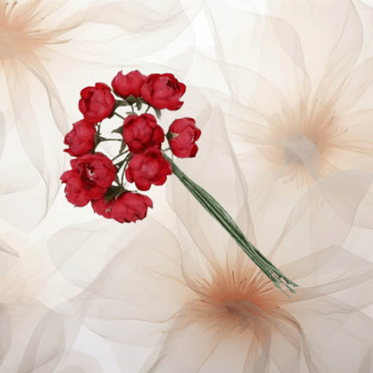 Edel - Rose Ø 15 mm in weinrot für Hochzeitsanstecker - Büscherl Edel - Rose Ø 15 mm in weinrot für Hochzeitsanstecker - Büscherl
