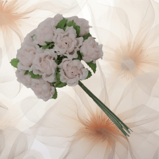 Tee - Rose ⌀ 24 mm in zartrosa für Hochzeitsanstecker - Büscherl