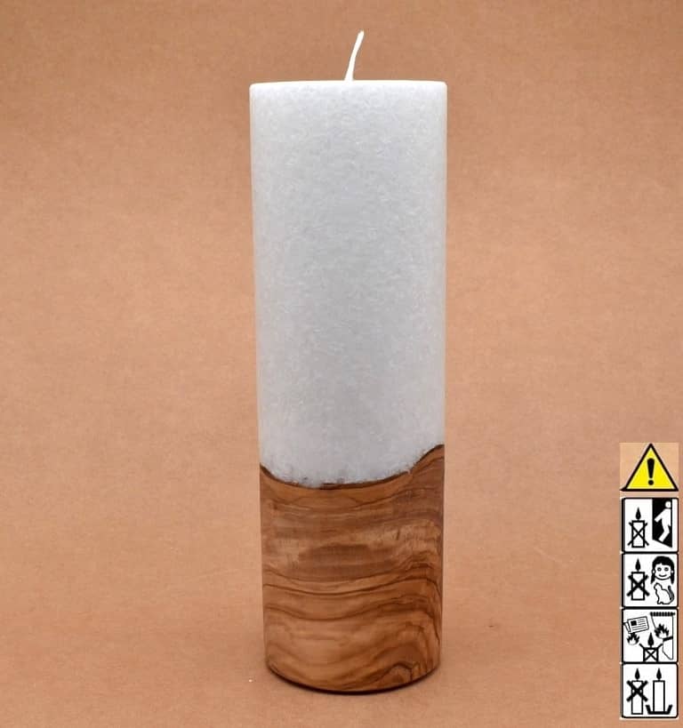 Hochzeitskerze, Kerze mit Holzeinsatz, Teelicht rund, Stearin, im Kerzen online Shop für Hochzeiten bestellen, günstig kaufen.