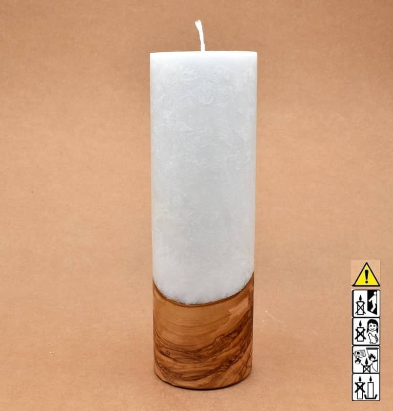 Hochzeitskerze, Kerze mit Holzeinsatz, Teelicht rund, Stearin, im Kerzen online Shop für Hochzeiten bestellen, günstig kaufen.