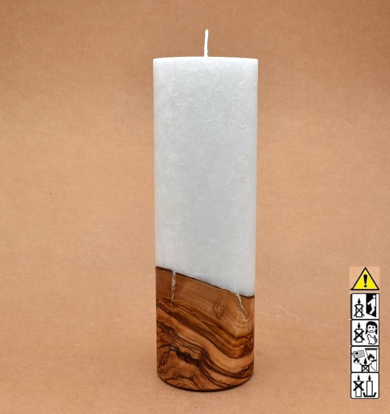 Hochzeitskerze, Kerze mit Holzeinsatz, Teelicht rund, Stearin, im Kerzen online Shop für Hochzeiten bestellen, günstig kaufen.