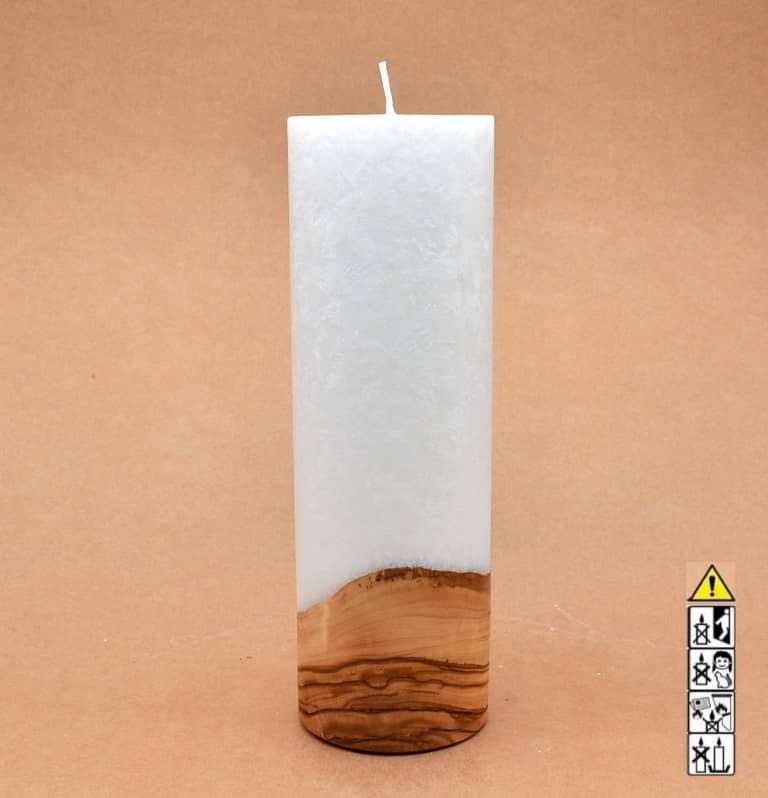 Hochzeitskerze, Kerze mit Holzeinsatz, Teelicht rund, Stearin, im Kerzen online Shop für Hochzeiten bestellen, günstig kaufen.