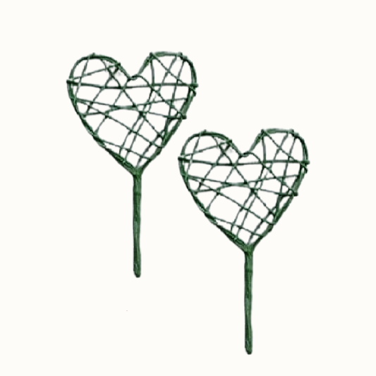 Nest-Herz am Stiel 38 x 36 mm grün