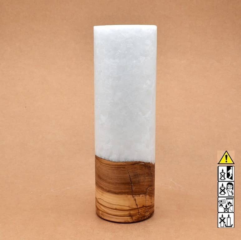 Kerze mit Holzelement 80x250mm günstig in unserem Onlineshop kaufen. Personalisierte Geschenke online kaufen