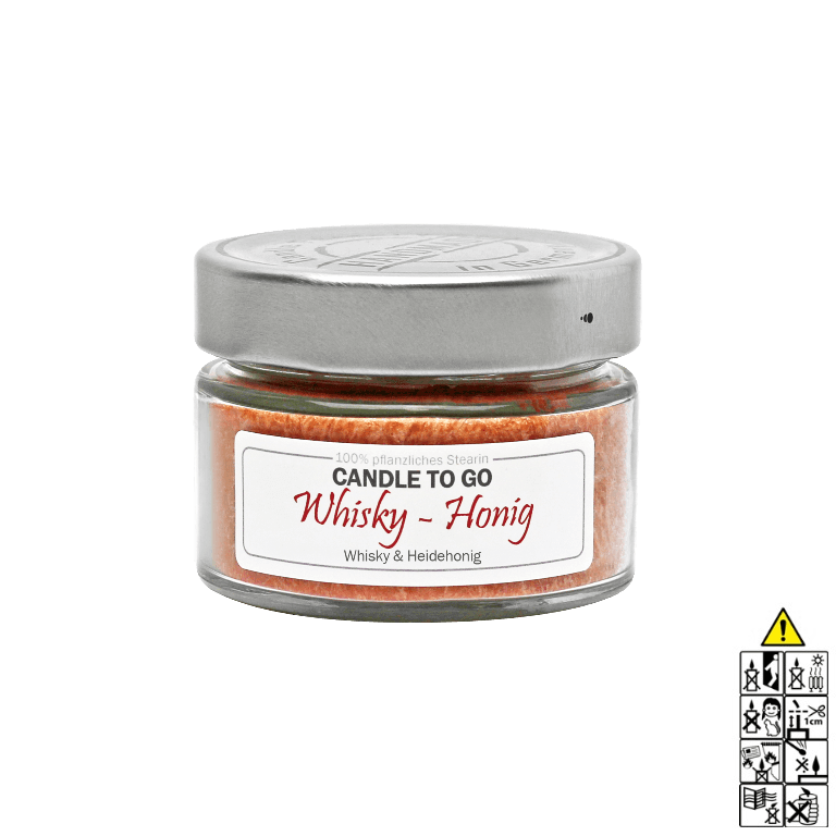 Whiskey & Honig - Candle to Go Reisekerze. Duftkerze im Glas von Candle Factory