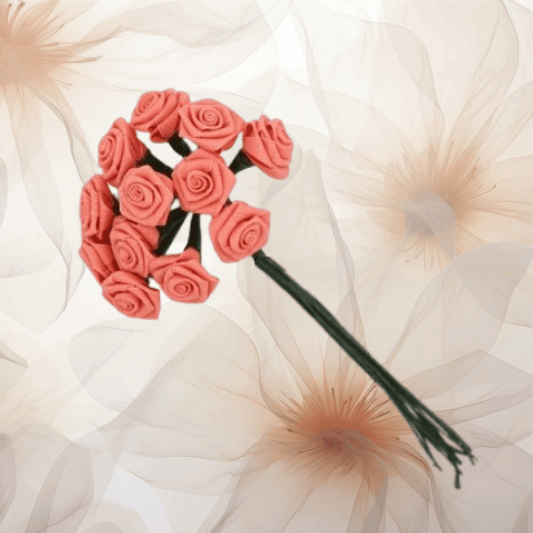 Dior-Rose ⌀ 14 mm in pfirsich für Hochzeitsanstecker - Büscherl