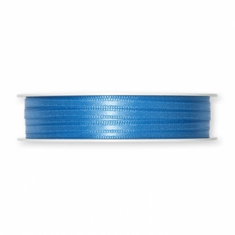 3mm Doppelsatin-Band. Farbe: azure blau