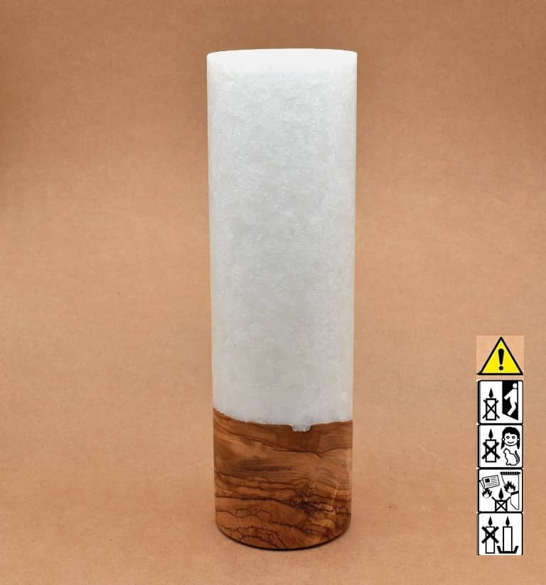 Hochzeitskerze, Kerze mit Holzeinsatz, Teelicht rund, Stearin, im Kerzen online Shop für Hochzeiten bestellen, günstig kaufen.