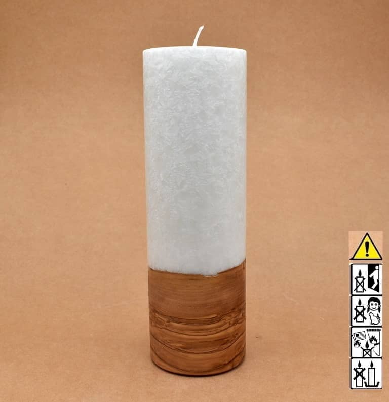 Hochzeitskerze, Kerze mit Holzeinsatz, Teelicht rund, Stearin, im Kerzen online Shop für Hochzeiten bestellen, günstig kaufen.