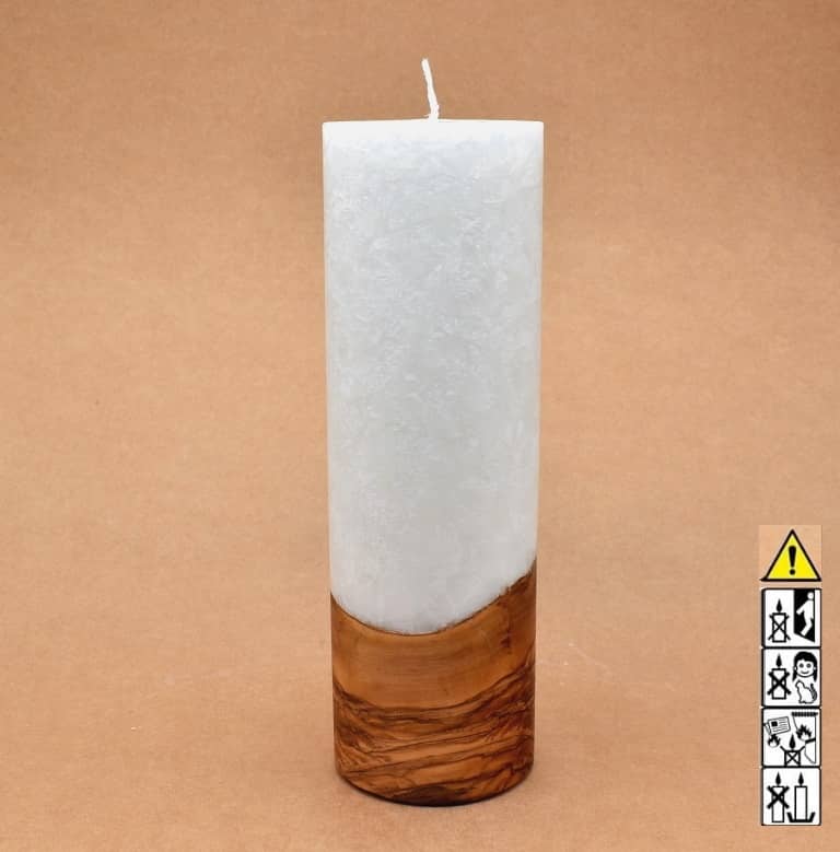 Hochzeitskerze, Kerze mit Holzeinsatz, Teelicht rund, Stearin, im Kerzen online Shop für Hochzeiten bestellen, günstig kaufen.