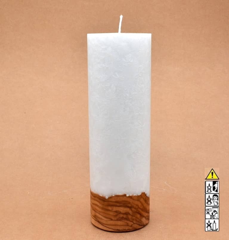 Hochzeitskerze, Kerze mit Holzeinsatz, Teelicht rund, Stearin, im Kerzen online Shop für Hochzeiten bestellen, günstig kaufen.