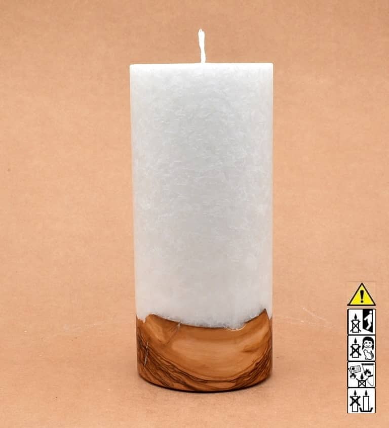 Hochzeitskerze, Kerze mit Holzeinsatz, Teelicht rund, Stearin, im Kerzen online Shop für Hochzeiten bestellen, günstig kaufen.