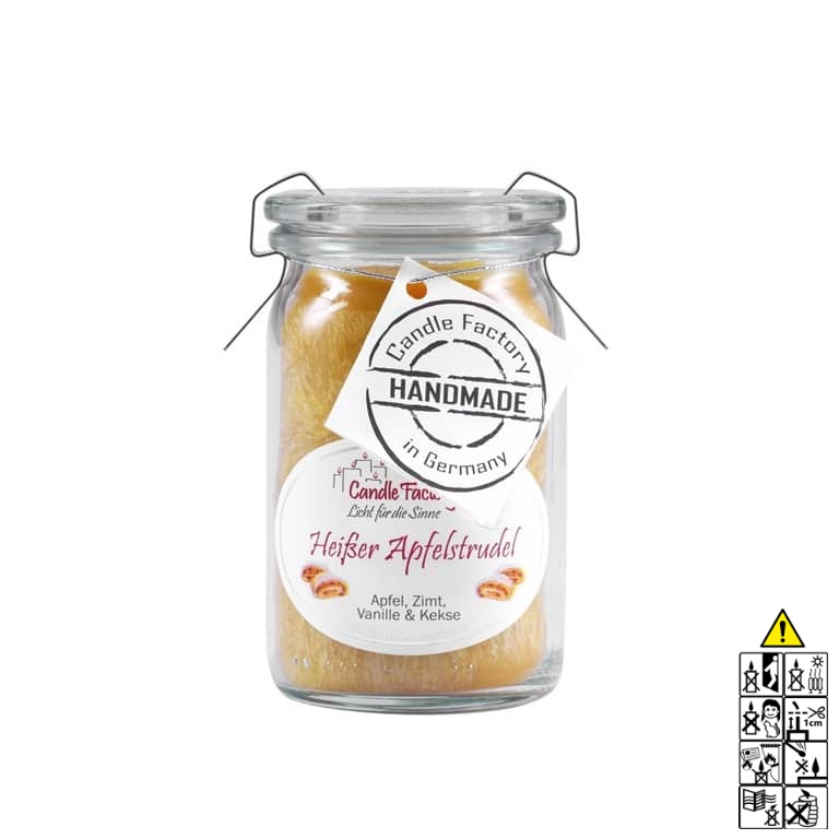 Hochwertige Baby Jumbo gelb mit dem Duft Hei?er Apfelstrudel im Glas Hochwertige Duftkerze von Candle Factory Baby Mini Jumbo gelb mit dem Duft Hei?er Apfelstrudel im Glas g?nstig in Kerzen Online Shop kaufen. Duftkerzen im Glas. Geschenkidee Baby Mini Jumbo gelb mit dem Duft Hei?er Apfelstrudel im Glas