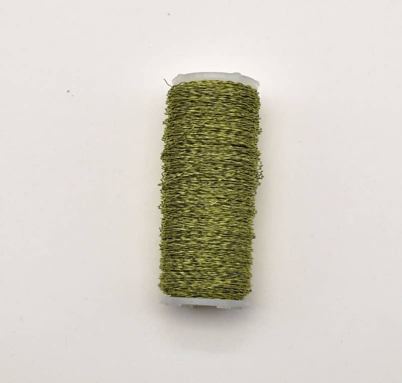 Bouillon Effektdraht 0,3 mm 100g (ca. 140m) Farbe: Olivgrün